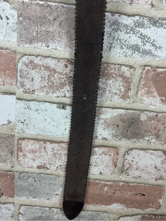 Nocona N3417002 Brown Calf Hair Leather Studded Iridescent Rhinestone Belt Large - Picture 11 of 12